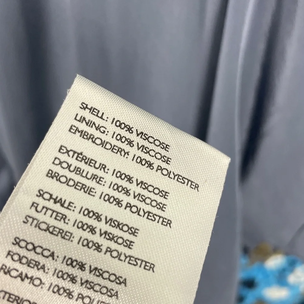 Free People Dusty Blue Floral Ruffled Maxi Dress - Picture 6 of 9